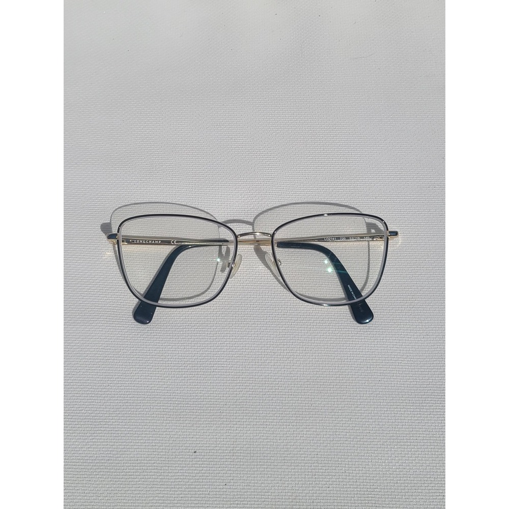 Longchamp LO2141 Gold Black Logo Eyeglasses Women's